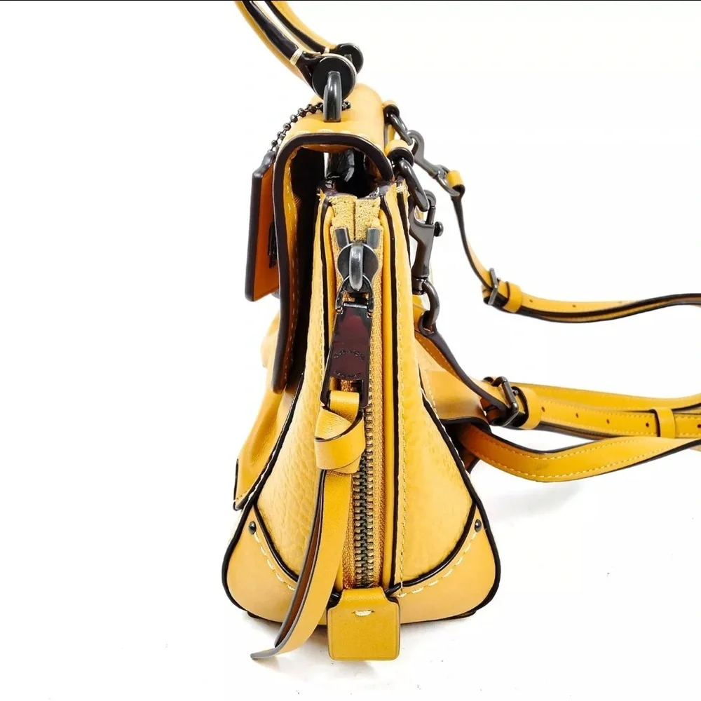 Coach Mini Faye Pebbled Leather Backpack